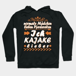 Kajak Mädchen Wildwasser Kanu Rude Paddel Hoodie